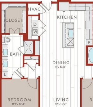 Aura Bluffview Apartments B21 Floor Plan Aura Bluffview Apartments B21 Floor Plan